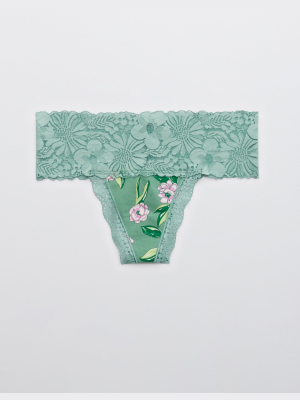 Aerie Garden Party Thong Underwear