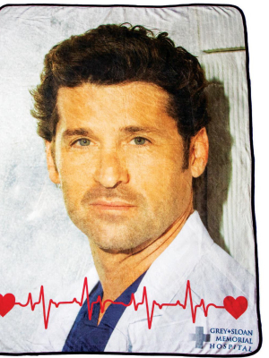 Surreal Entertainment Greys Anatomy Derek Shepherd (mcdreamy) Lightweight Throw Blanket | 45 X 60 Inch