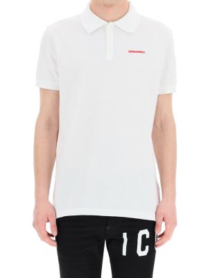 Dsquared2 Logo Embroidered Polo Shirt