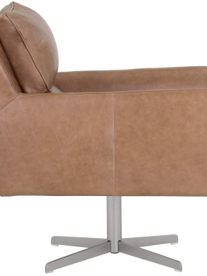 Easton Swivel Chair, Marseille Camel