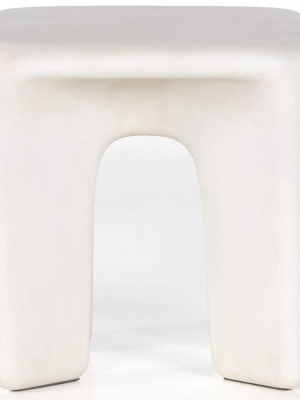 Dante End Table, White