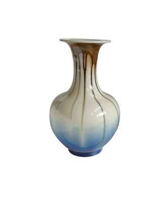 Reaction Glazed Pear Vase