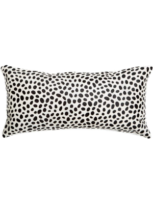 Cheetah On White Hide Lumbar Pillow