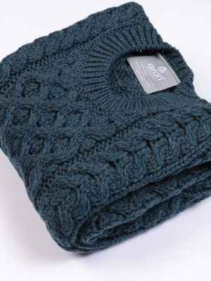 Kids Aran Jumper In Blue