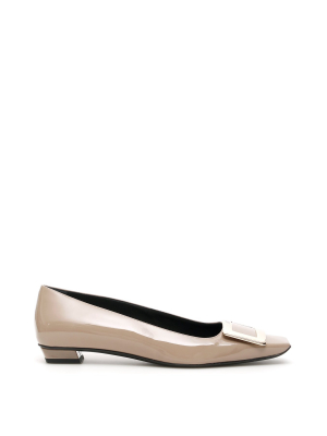 Roger Vivier Belle Buckled Ballerina Flats