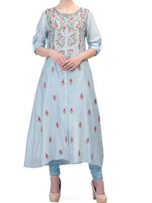 Button Placket Straight Kurta