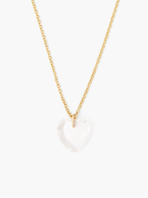 Crystal Heart Chain Necklace