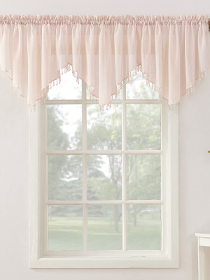 51"x24" Erica Crushed Sheer Voile Ascot Valance - No. 918