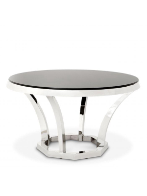 Eichholtz Valentino Dining Table - Silver & Black