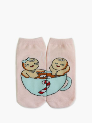 Gingerbread Hot Cocoa Ankle Socks