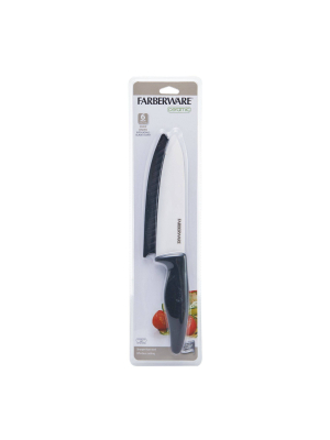 Farberware 6" Ceramic Chef Knife With Blade Cover