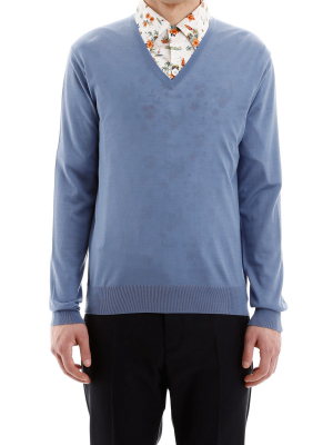 Prada V-neck Knitted Sweater