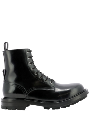 Alexander Mcqueen Worker Combat Boots