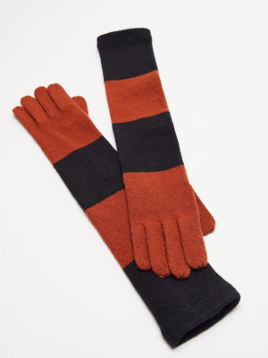 Striped Long Glove