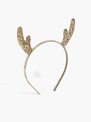 Girls' Glitter Antlers Headband