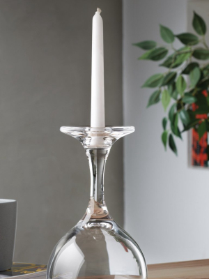 Look Down Candle Holder In Wine Glass Shape