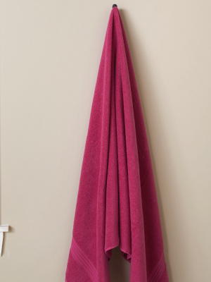 Lakeside Oversized Zero Twist Cotton Terry Bath And Pool Towel