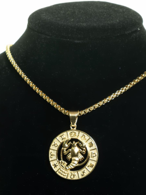 Dell Arte By Jean Claude Cancer Zodiac Sign Pendant Necklace