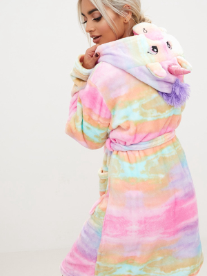 Rainbow Unicorn Dressing Gown