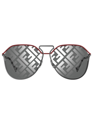 Fendi Eyewear Geometric Frame Sunglasses