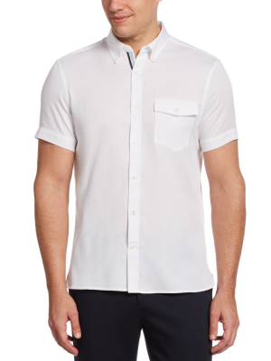 Slim Fit Solid Twill Shirt