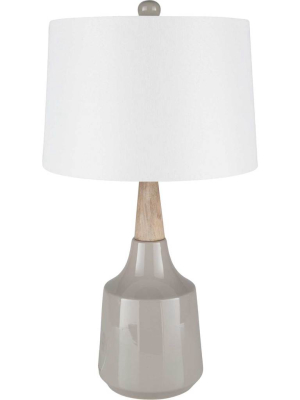 Keaton Table Lamp White/medium Gray