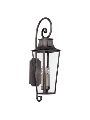 Parisian Square 4lt Wall Lantern Large Aged Pewter