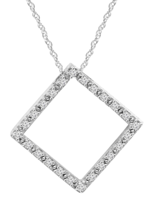 Pompeii3 1/4ct Diamond Pendant 10k White Gold 7/8" Tall