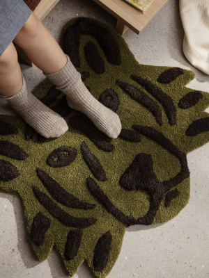 Tiger Head Tufted Rug