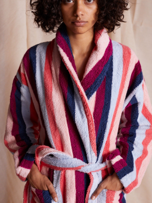 Women's Towel Robe Medina Stripe