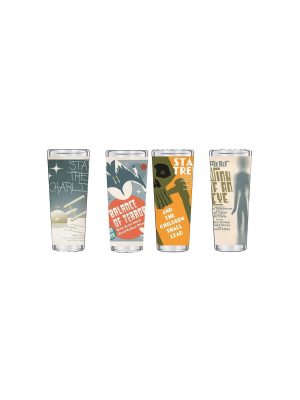 Bif Bang Pow Star Trek: Tos Fine Art Shot Glass 4-pack, Set #2 Of 20