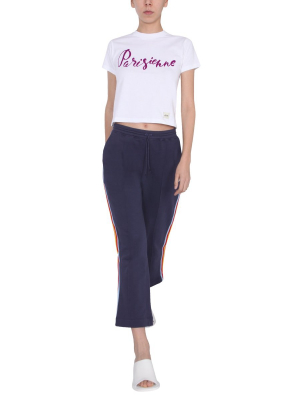 Être Cécile Logo Patch Cropped Pants