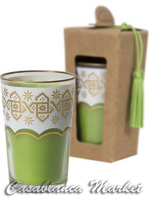 Moroccan Tea Glass Candles, Moroccan Mint
