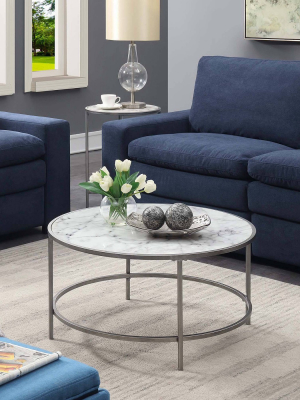 Gold Coast Faux Mirrored Round Coffee Table - Johar Furniture