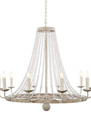 Naples Medium White Chandelier