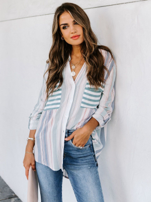 Cultivate Striped Button Down Top