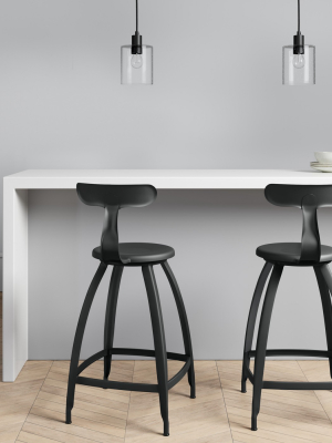 Seidler Architect Industrial Counter Height Barstool Black - Project 62™