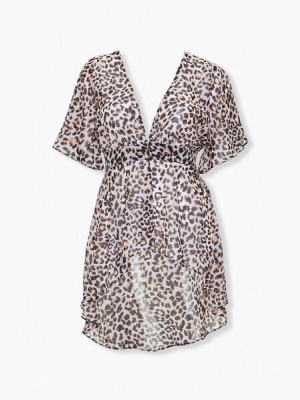 Plus Size Leopard Print Tunic