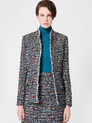 Rich Multicolor Tweed Jacket