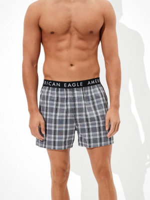 Aeo Plaid Stretch Boxer Short