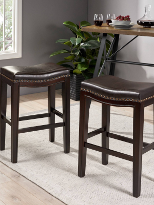 Set Of 2 26" Avondale Backless Counter Height Barstools - Christopher Knight Home