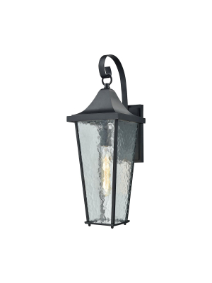 Vinton 1-light Outdoor Wall Lamp In Matte Black