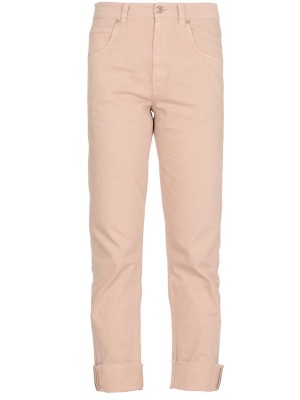 Brunello Cucinelli Logo Patch High-waisted Pants