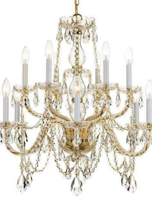 Traditional Crystal 12 Light Chandelier