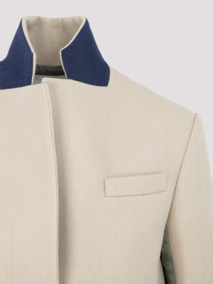 Sacai Panelled Melton Coat