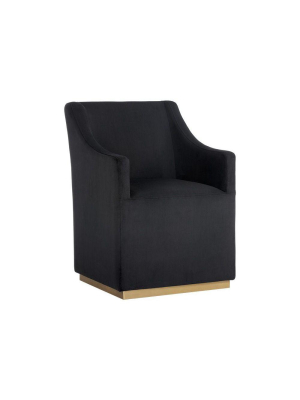 Zane Wheeled Lounge Chair - Abbington Black