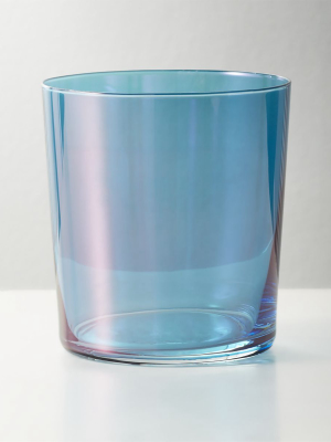 Marta Deep Teal Luster Double Old-fashioned Glass