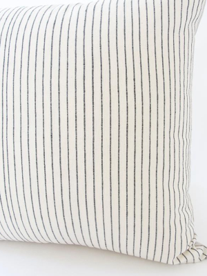 White & Black Striped Accent Pillow - 20x20