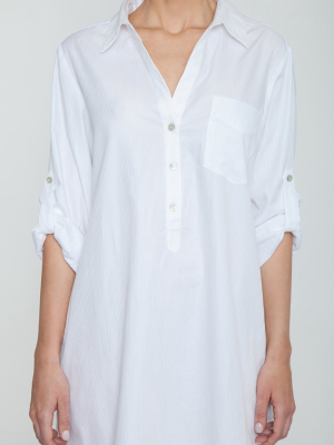 Malta Shirt Dress - White