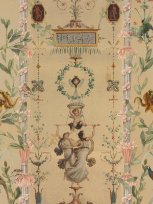 Dancing Graces Wallpaper In Pink And Sepia From The Wallpaper Compendium Collection By Mind The Gap